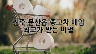 진주 문산읍 중고차 매입, 최고가 받는 비법 🚗💰